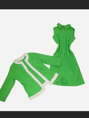 Genuine Vintage Granny Smith  Green, Two-piece Set Size 13/14